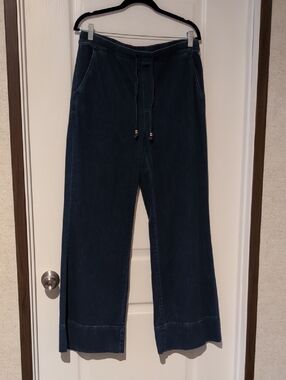 Chico's Pull On Wide Leg Jeans, 12